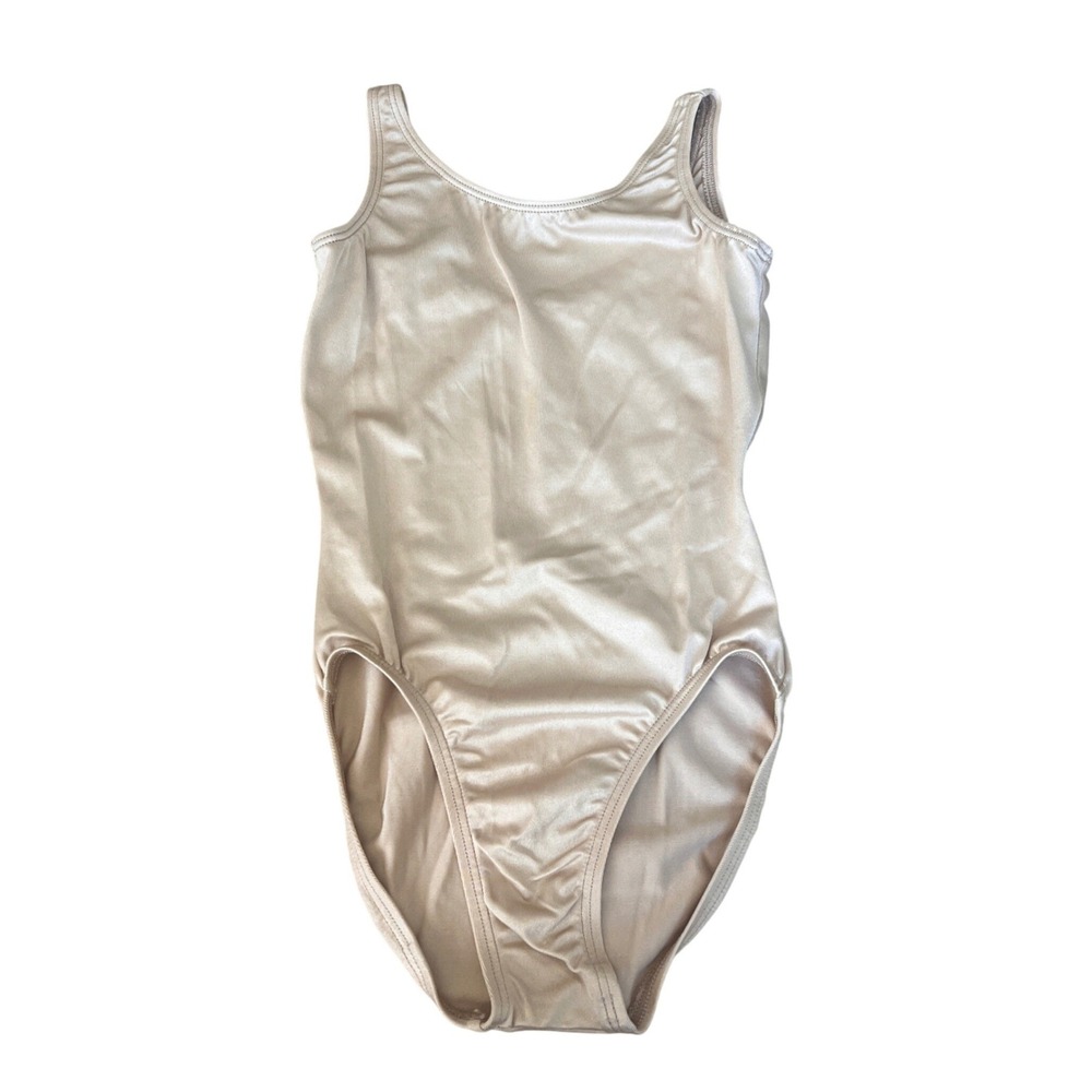 Elite Sportswear GK Kids Gymnastics Leotard Tan Tank Scoop Neck NWT Nude